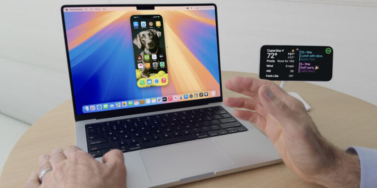 Apple announces macOS 15 Sequoia with window tiling, iPhone mirroring, and more – Ars Technica